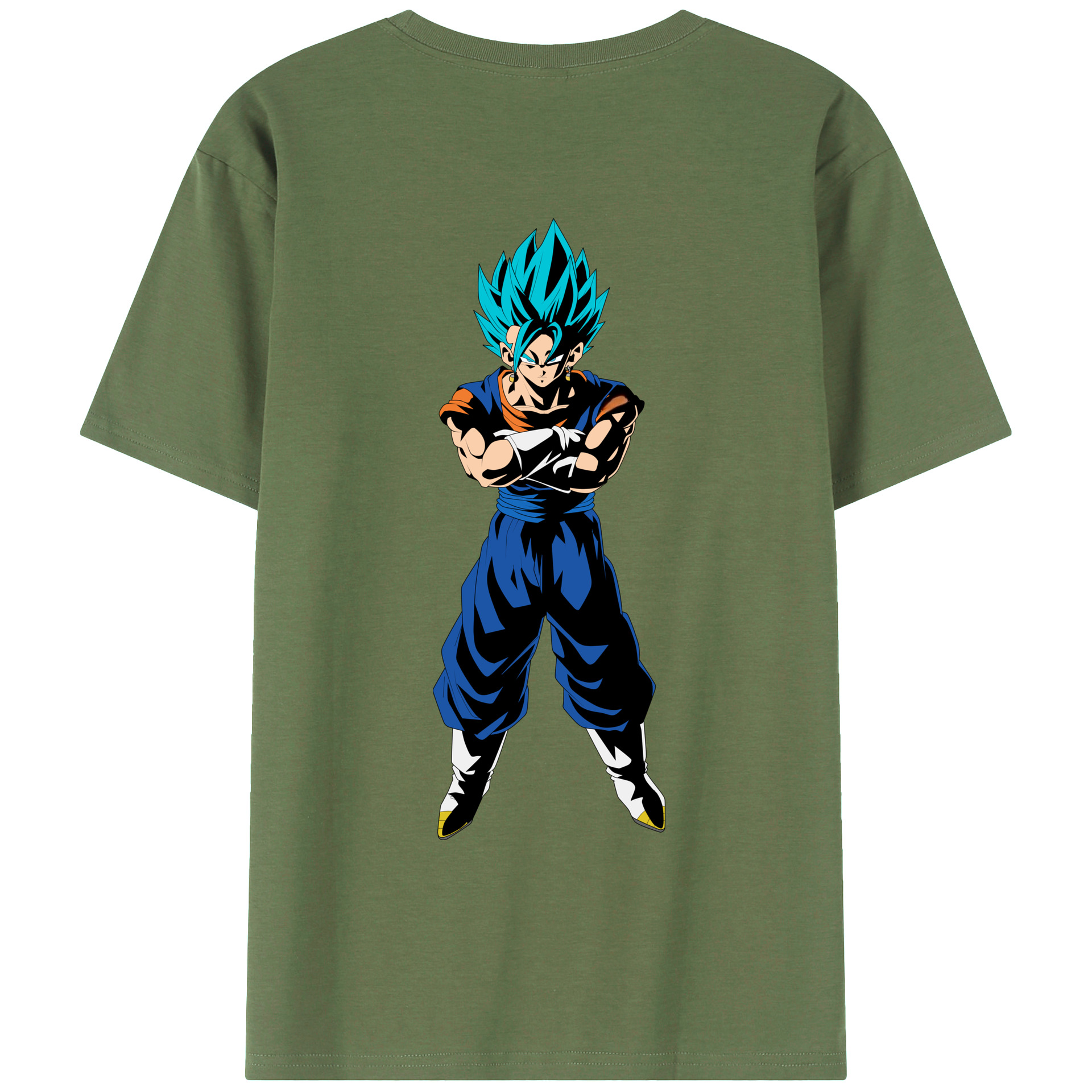 （画像用） ドラゴンボール ベジット DRAGON BALL Vegetto 綿100％ メンズ半袖Tシャツ（バックプリント） 通気性